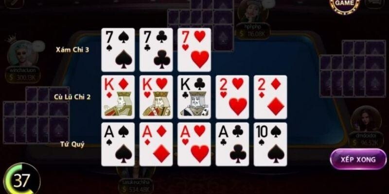 Game bài mậu binh sẽ dùng bộ bài Tây 52 lá
